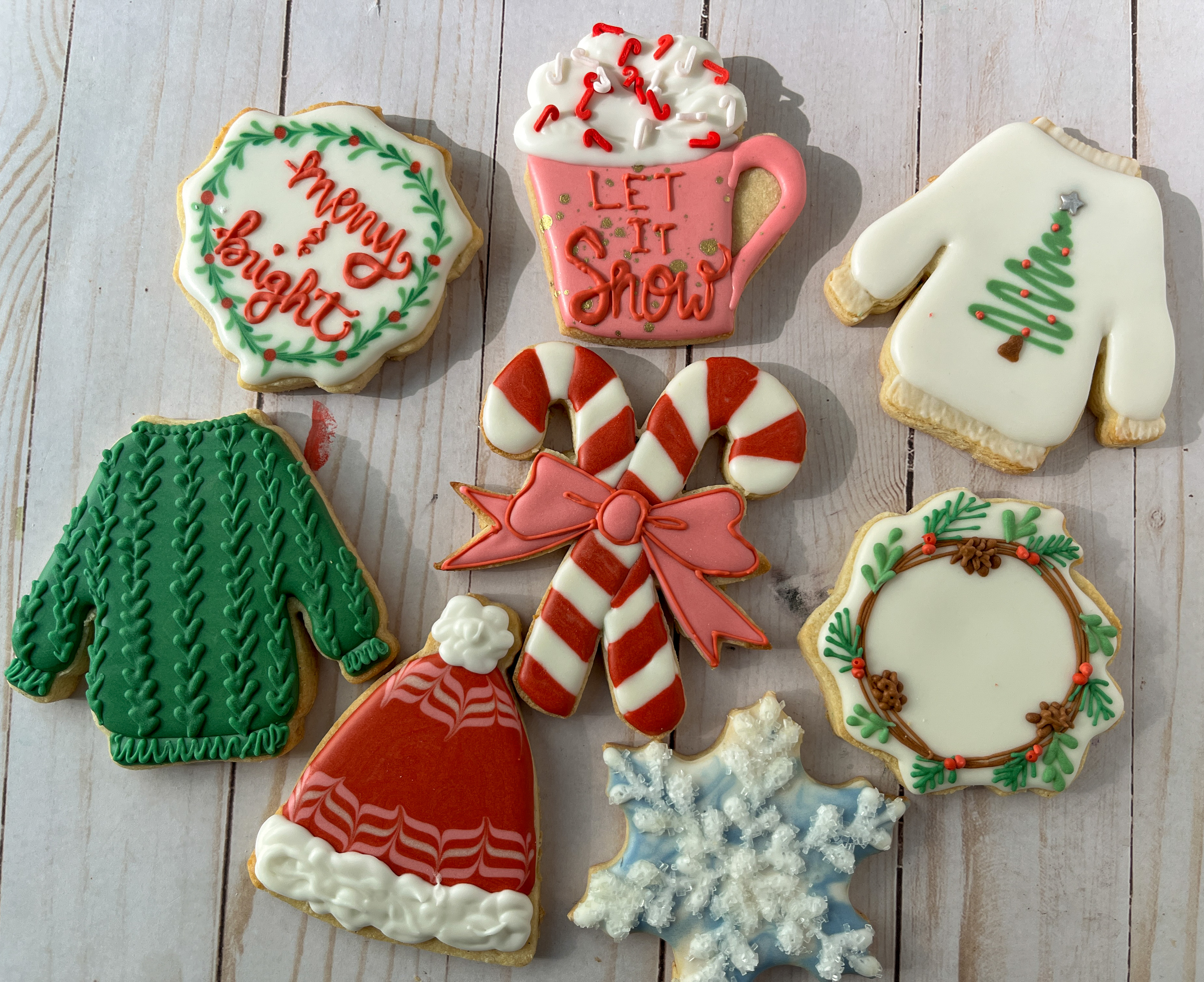 decorated holiday cookies