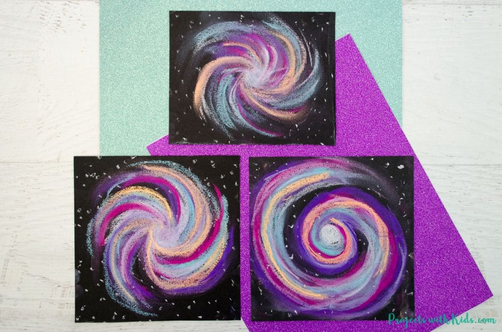 Galaxy Chalk Pastel Art