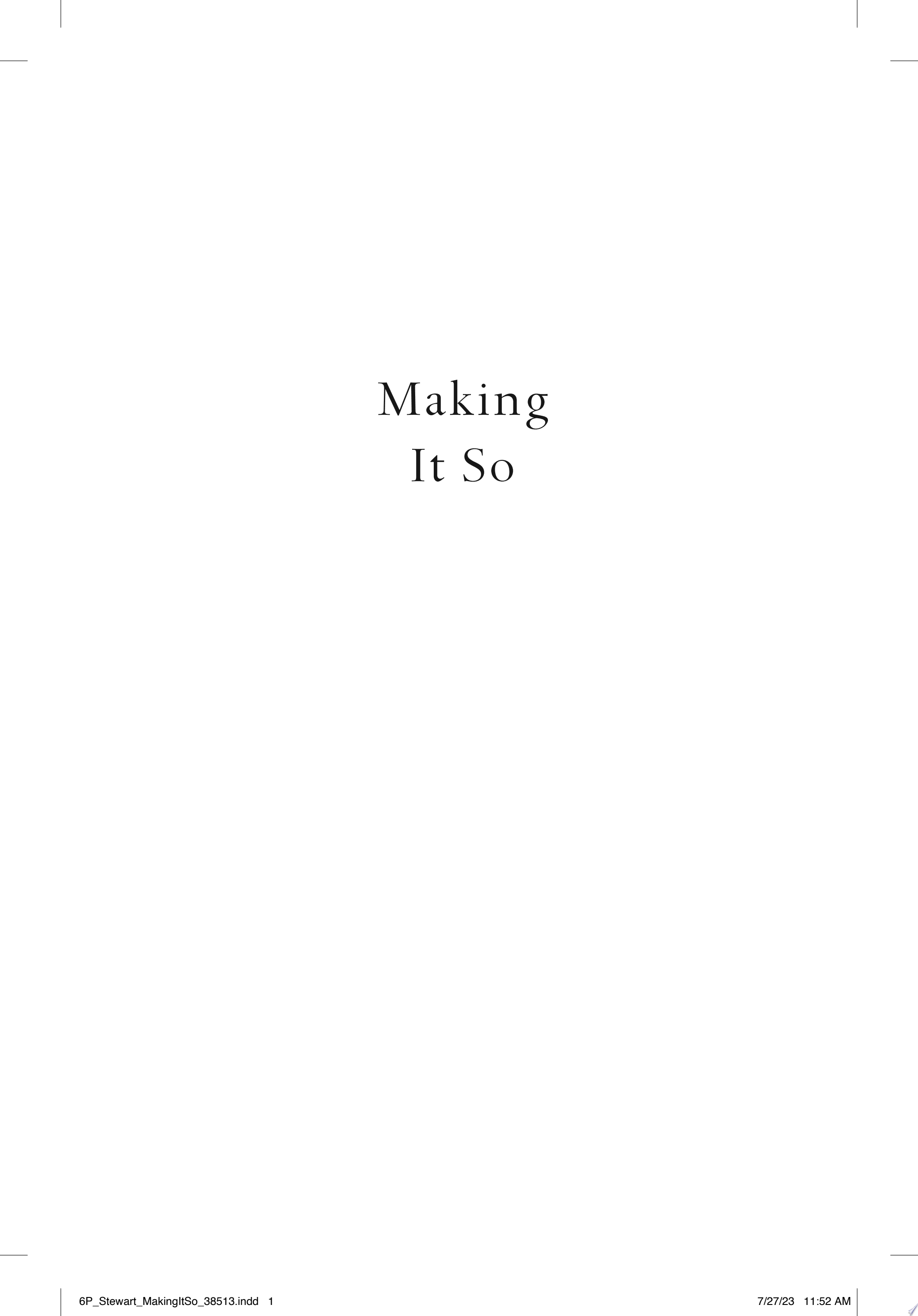 Image for "Making It So"