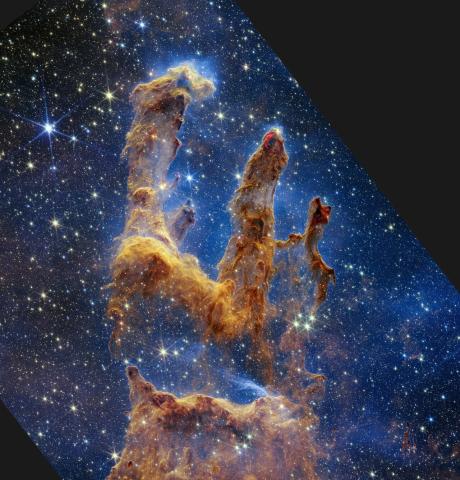photo of The Pillars of Creation by the James Webb Telescope