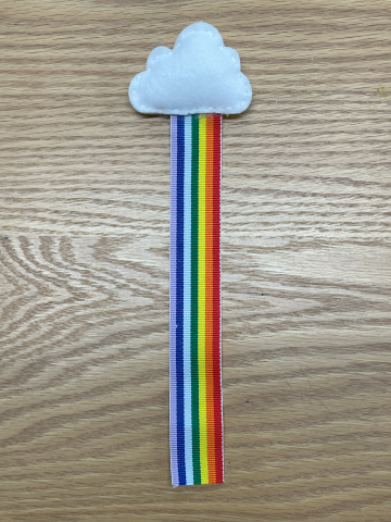 Rainbow cloud bookmark