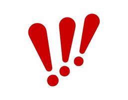 three red exclamation points