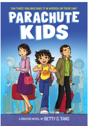 graphic novel cover of Parachute Kids by Betty C. Tang