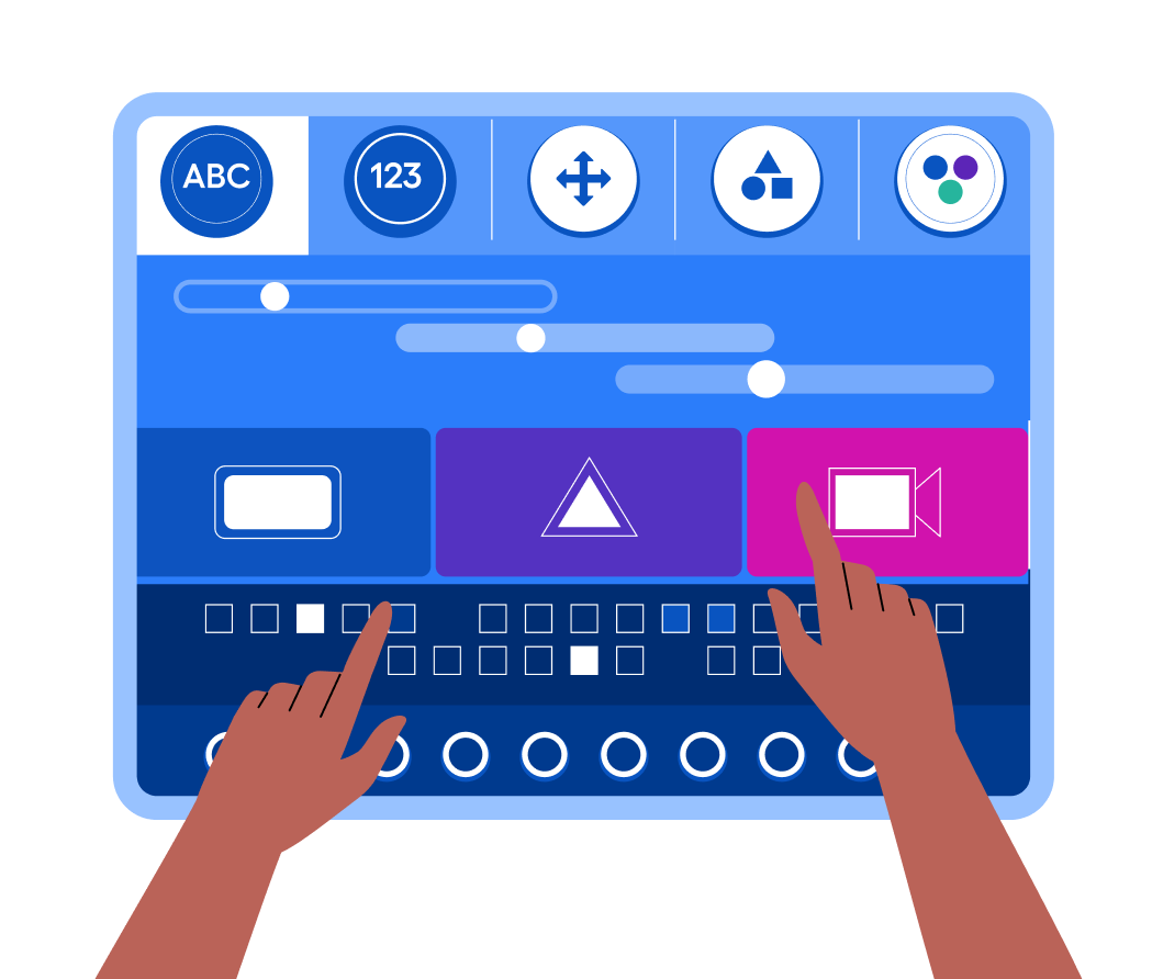 hands over set of controls ready to learn