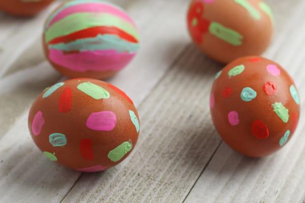 eggs with paint